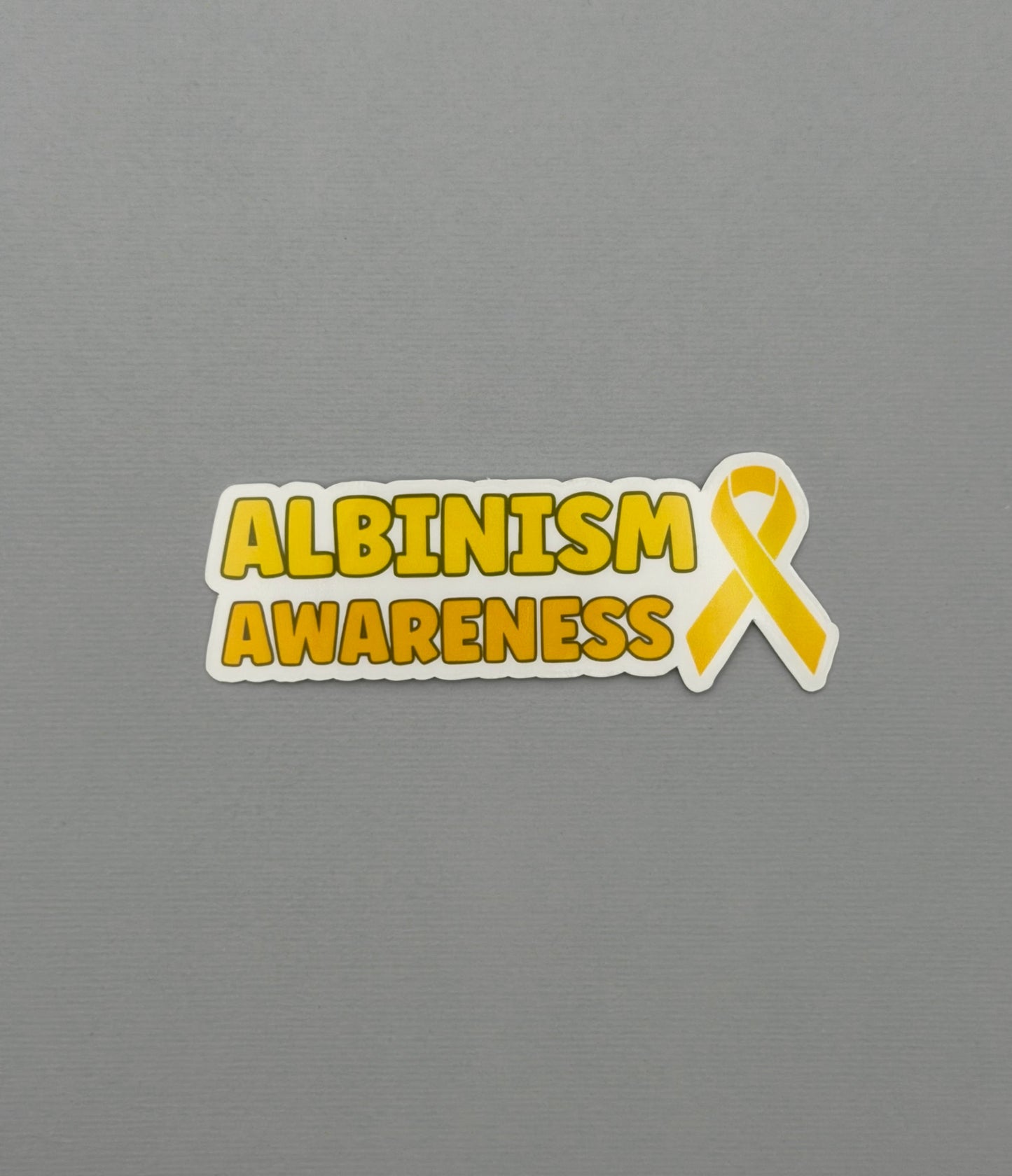Albinism Awareness with Ribbon Sticker or Magnet