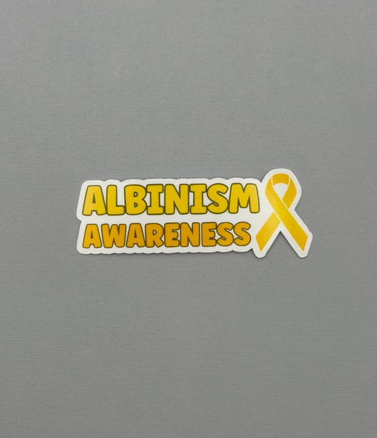 Albinism Awareness with Ribbon Sticker or Magnet