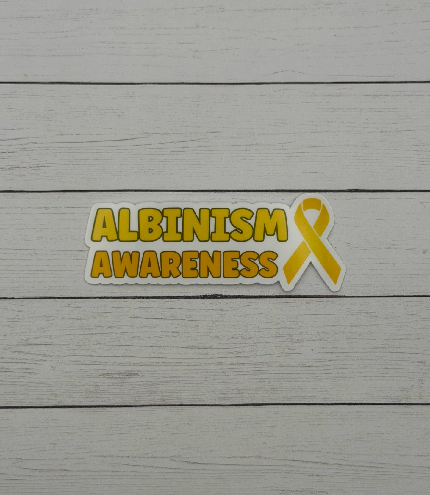 Albinism Awareness with Ribbon Sticker or Magnet