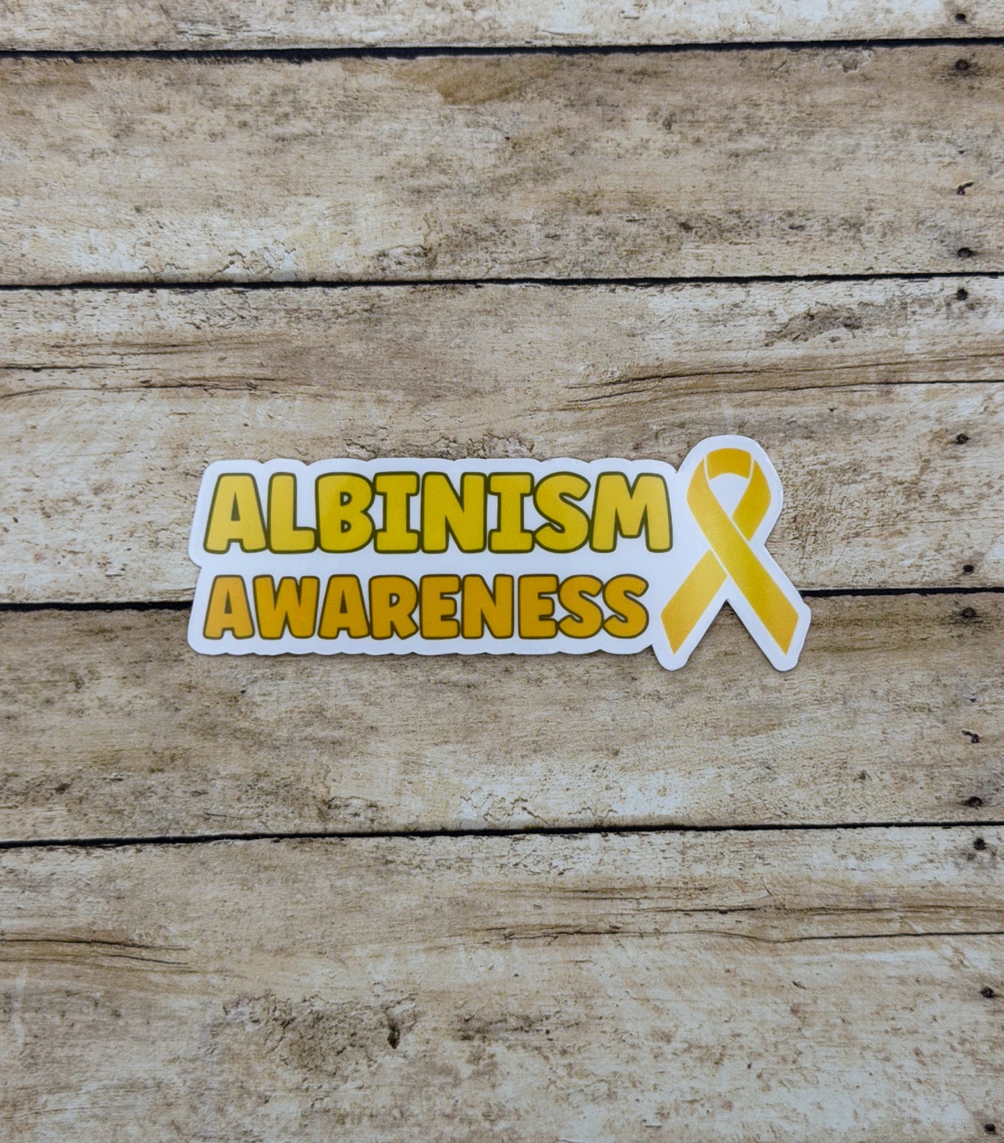 Albinism Awareness with Ribbon Sticker or Magnet