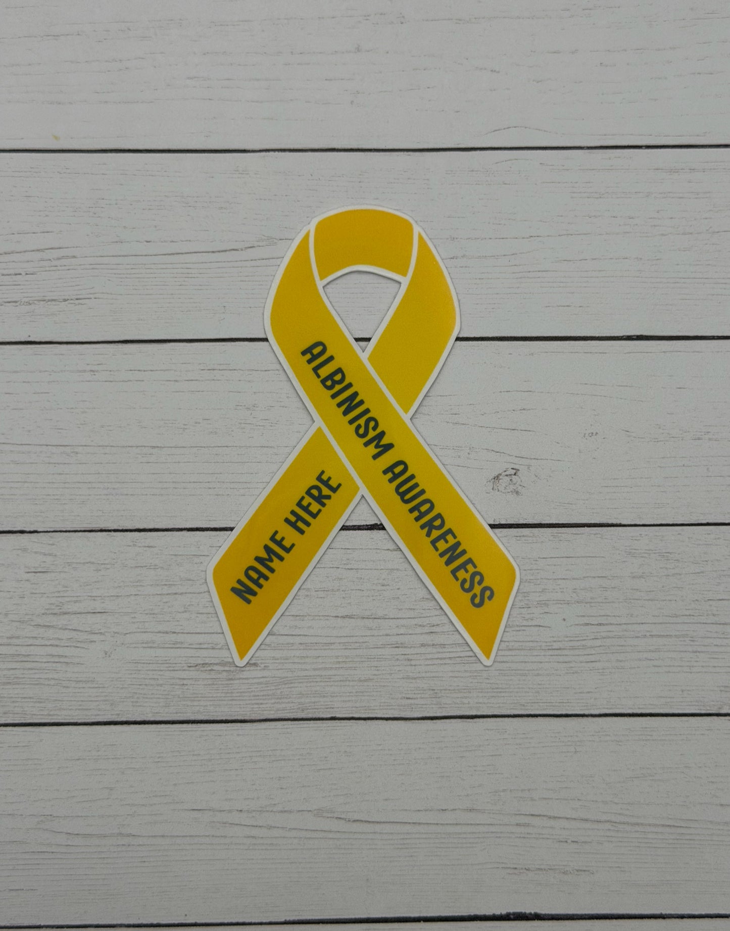Albinism Awareness Custom Ribbon Sticker or Magnet
