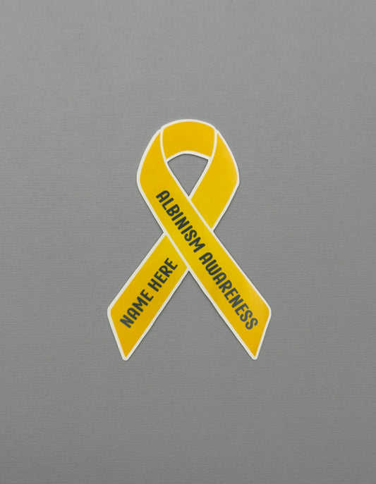 Albinism Awareness Custom Ribbon Sticker or Magnet