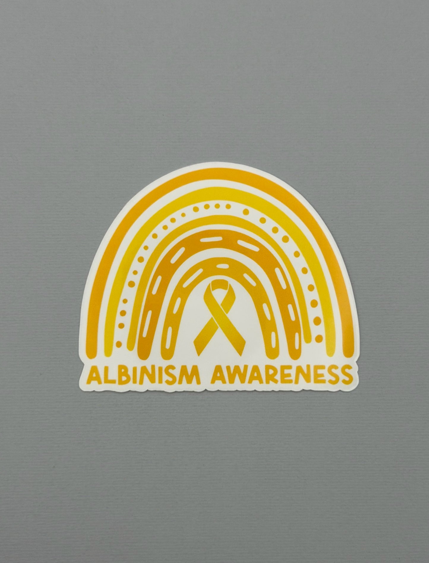 Albinism Awareness Rainbow Sticker or Magnet