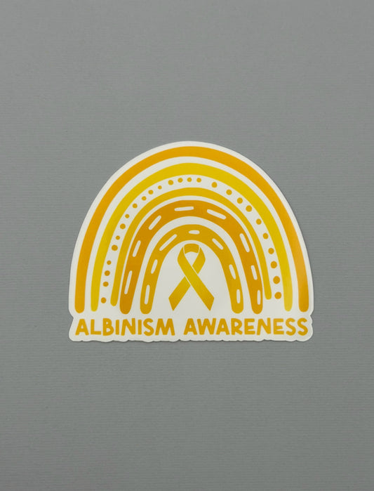 Albinism Awareness Rainbow Sticker or Magnet