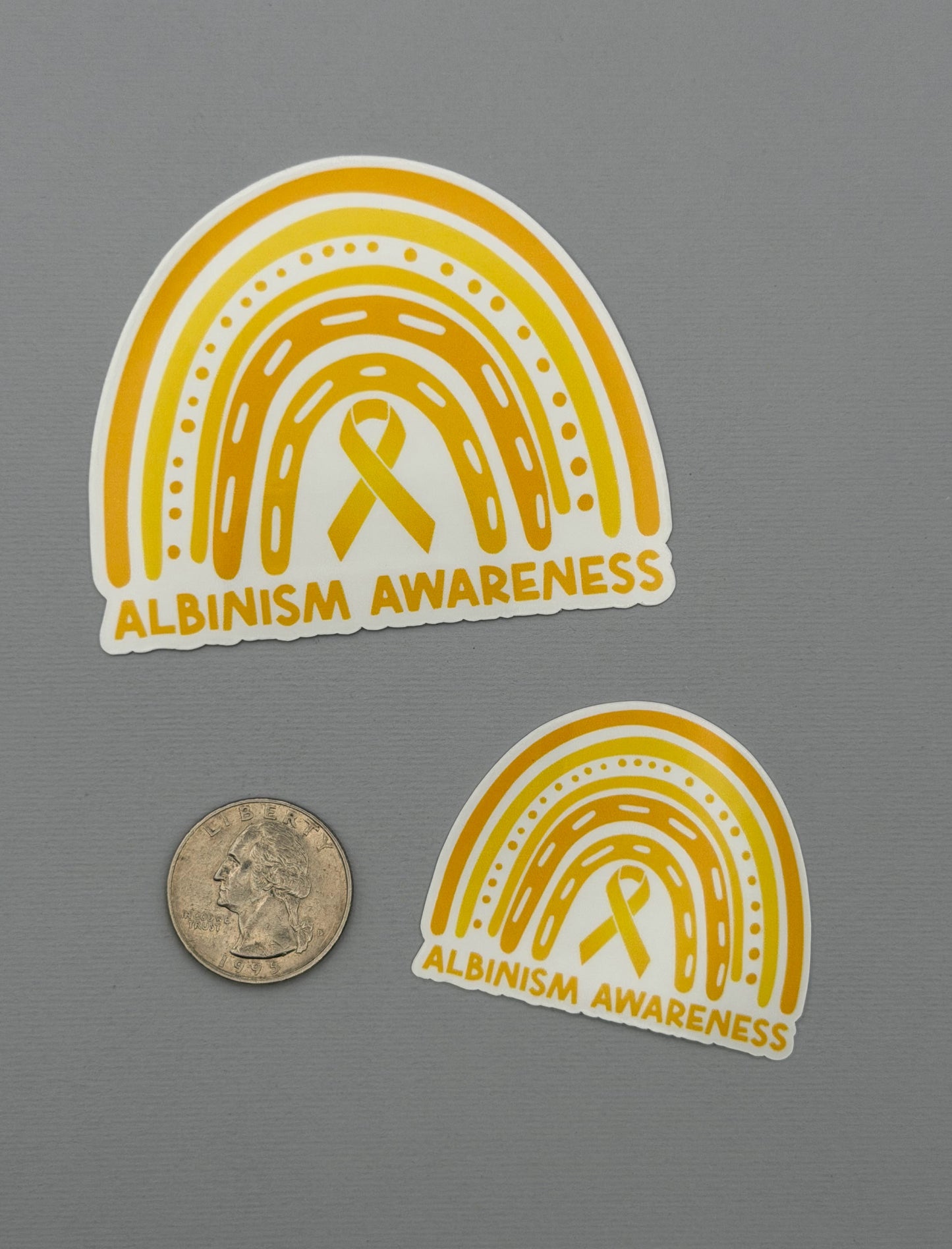 Albinism Awareness Rainbow Sticker or Magnet