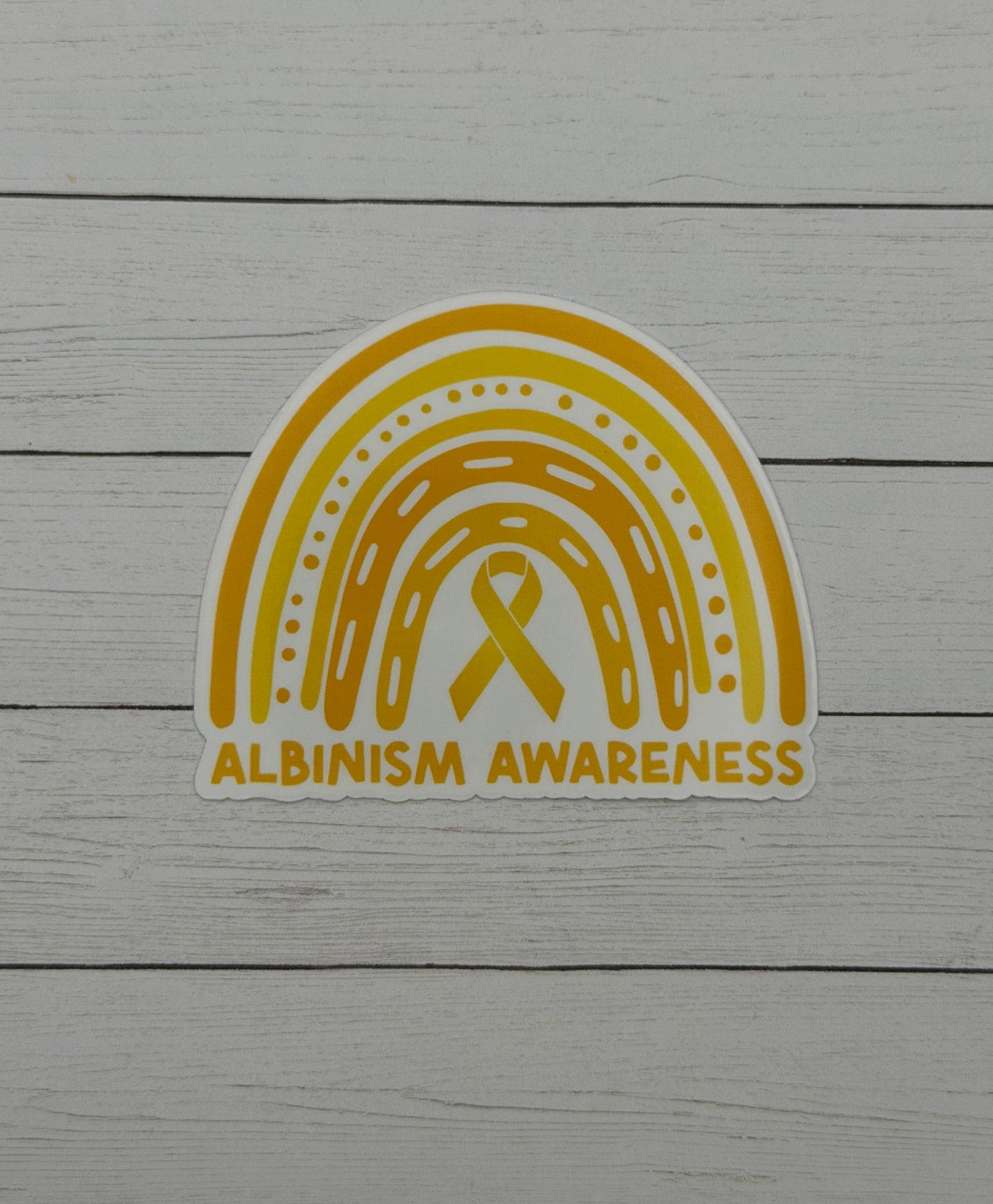 Albinism Awareness Rainbow Sticker or Magnet