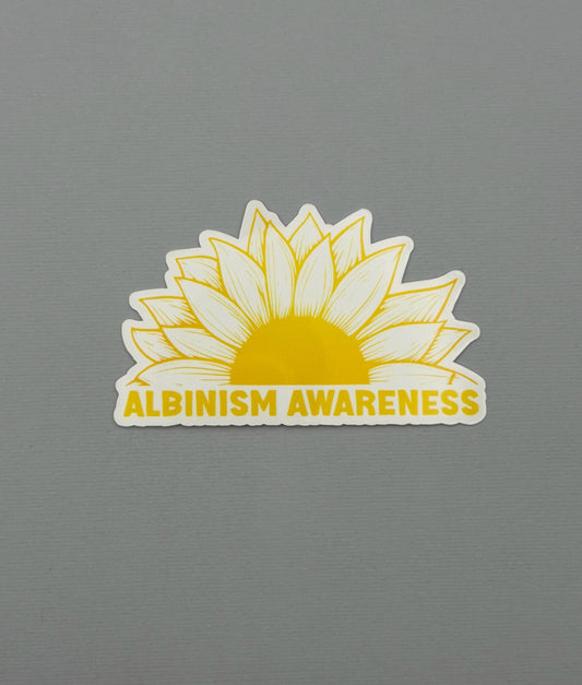 Albinism Awareness Sunflower Sticker or Magnet
