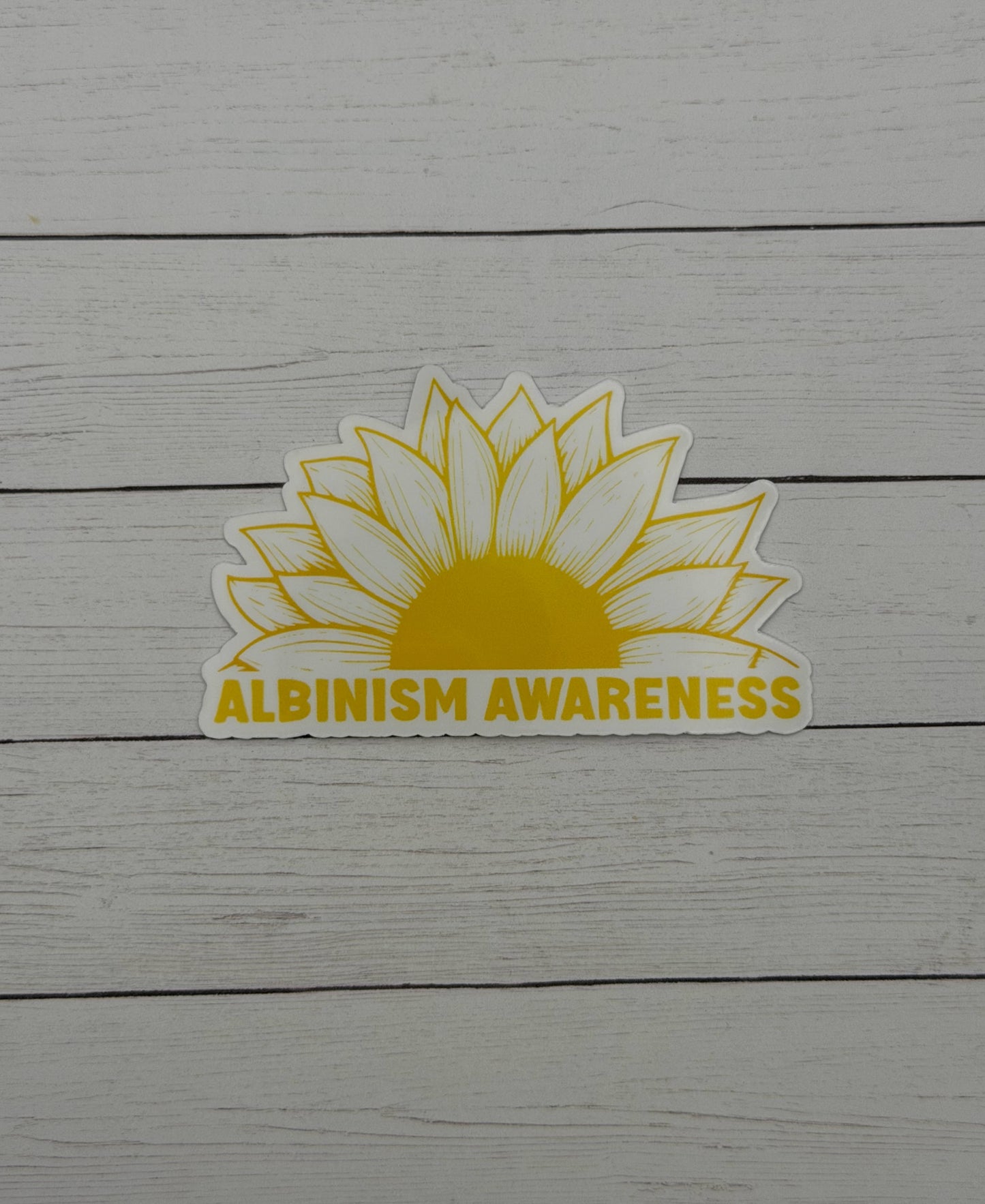 Albinism Awareness Sunflower Sticker or Magnet