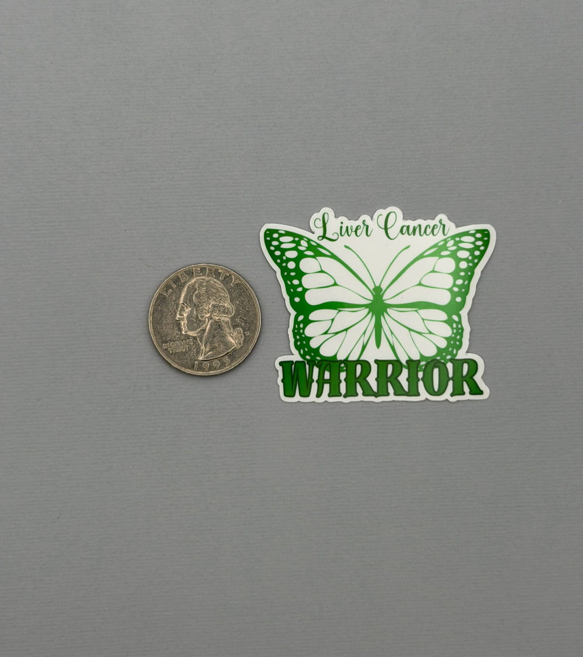 Liver Cancer Warrior Butterfly Sticker or Magnet