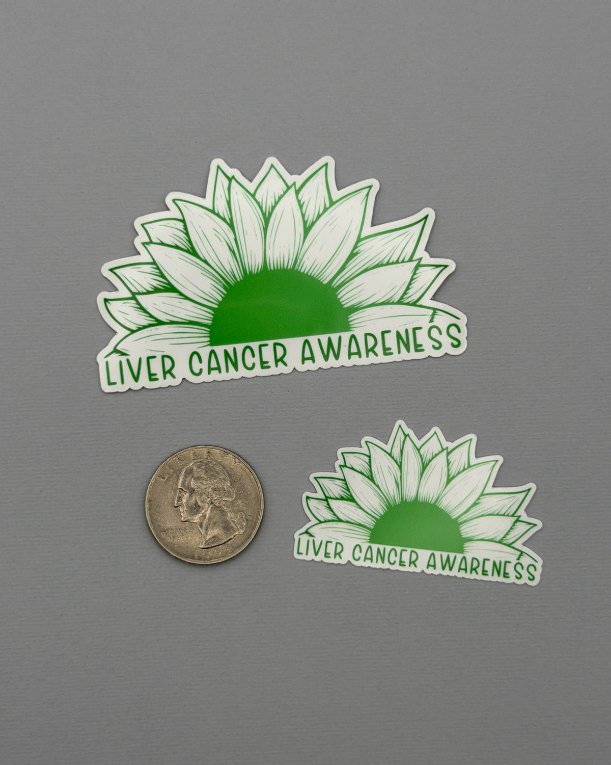 Liver Cancer Awareness Sunflower Sticker or Magnet