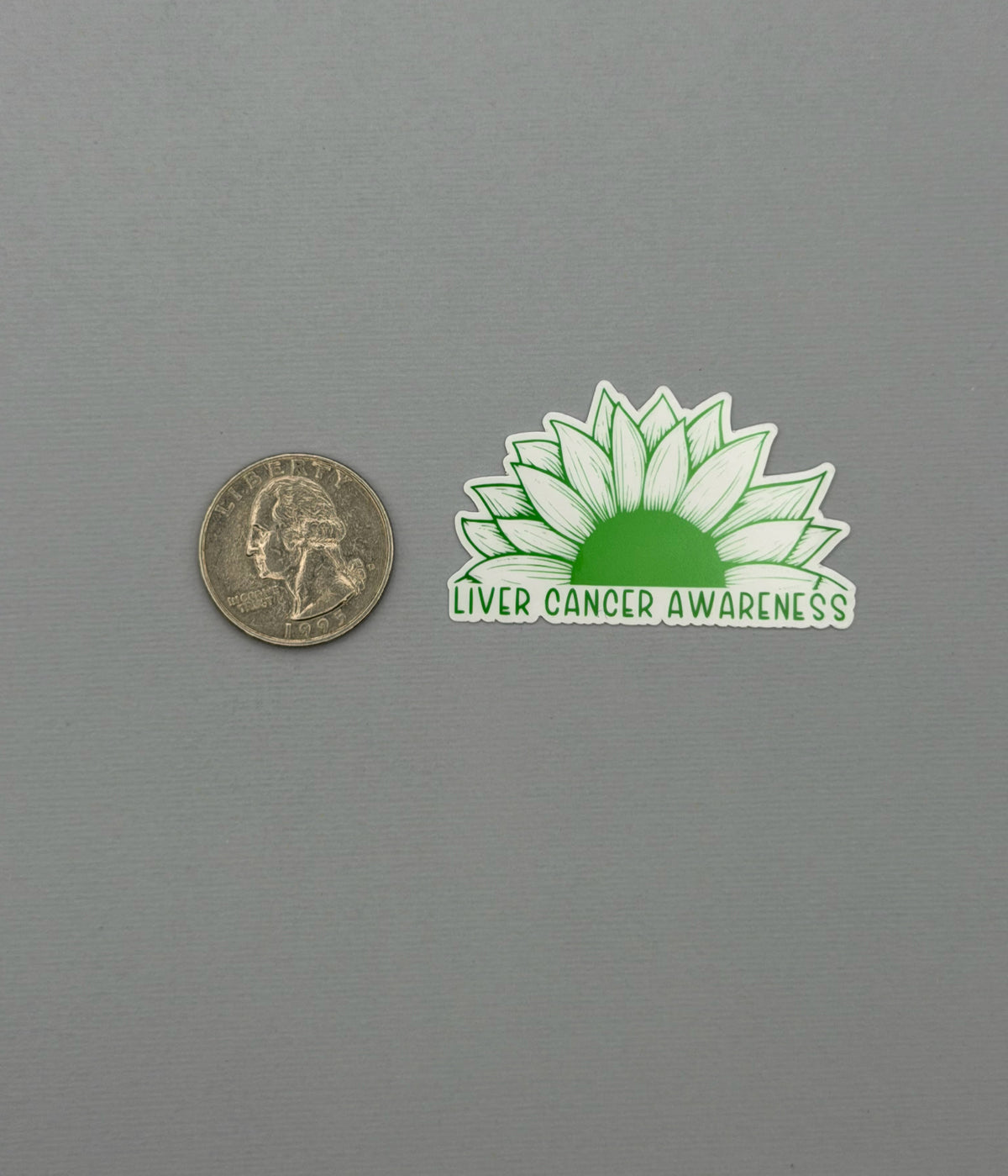 Liver Cancer Awareness Sunflower Sticker or Magnet