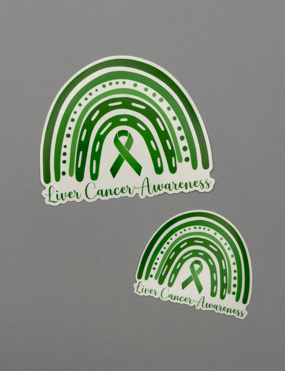 Liver Cancer Awareness Rainbow Sticker or Magnet