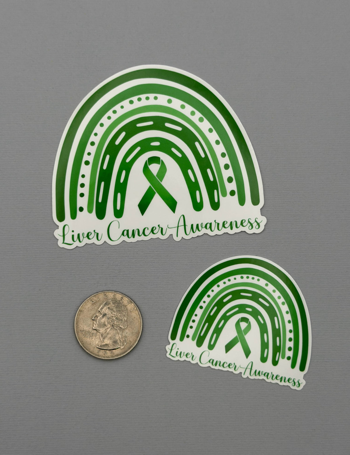 Liver Cancer Awareness Rainbow Sticker or Magnet