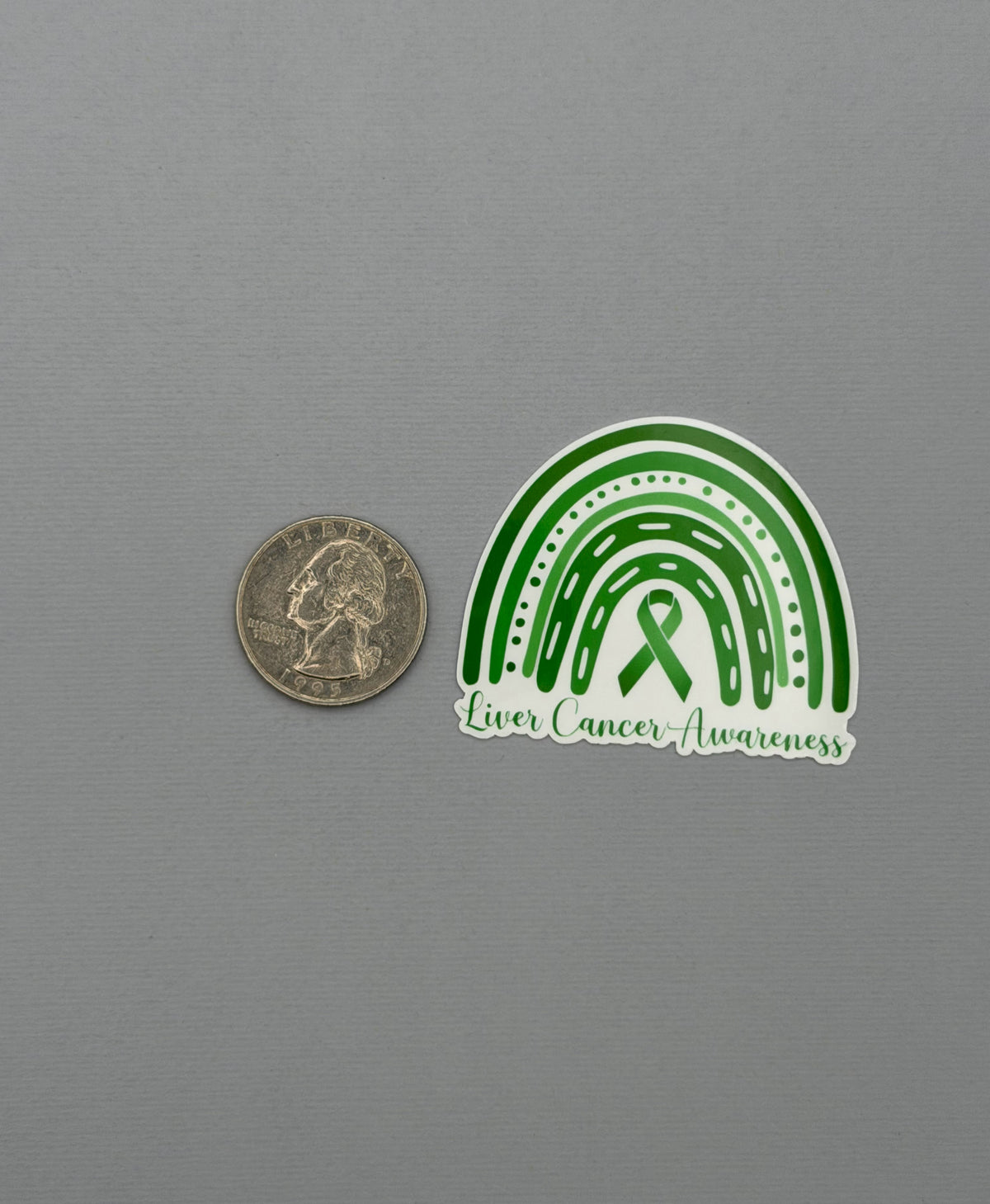 Liver Cancer Awareness Rainbow Sticker or Magnet