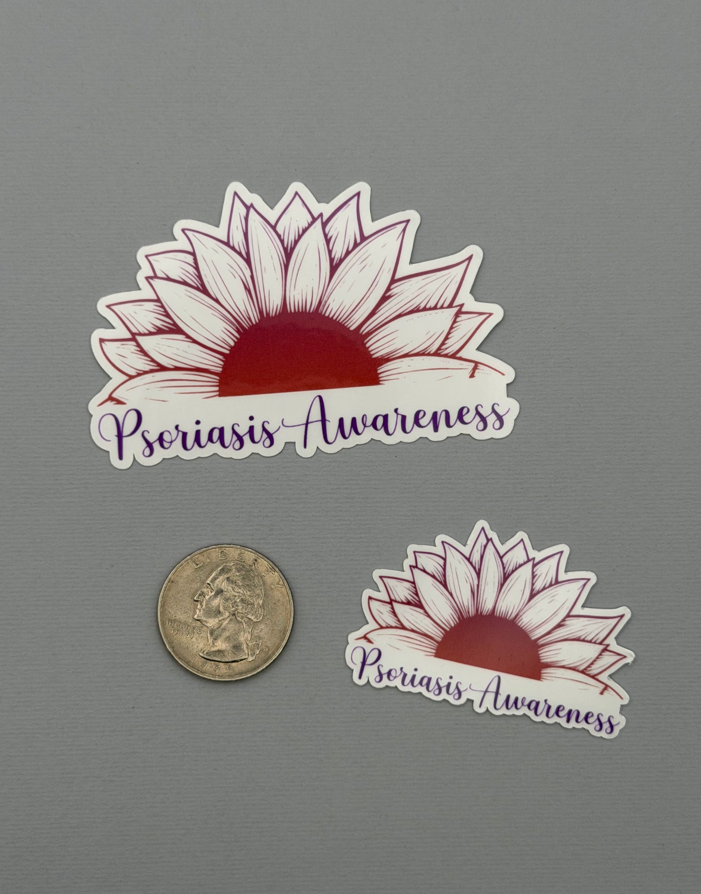 Psoriasis Awareness Sunflower Sticker or Magnet