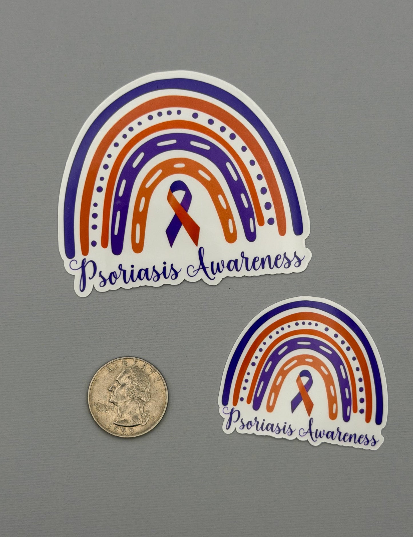 Psoriasis Awareness Rainbow Sticker or Magnet