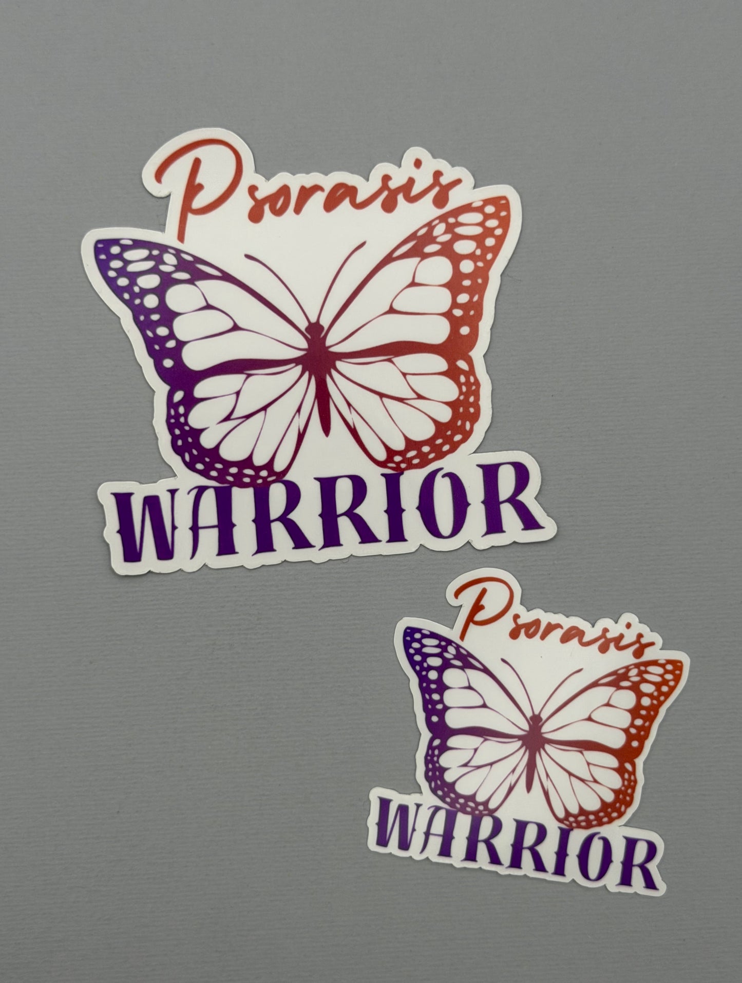 Psoriasis Warrior Butterfly Sticker or Magnet