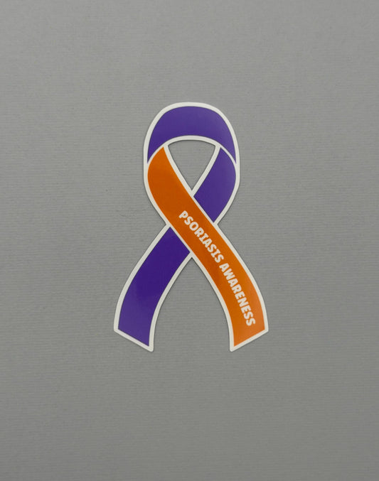 Psoriasis Awareness Ribbon Sticker or Magnet