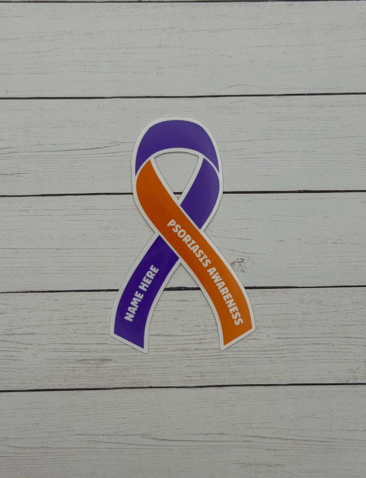 Psoriasis Awareness Custom Ribbon Sticker or Magnet