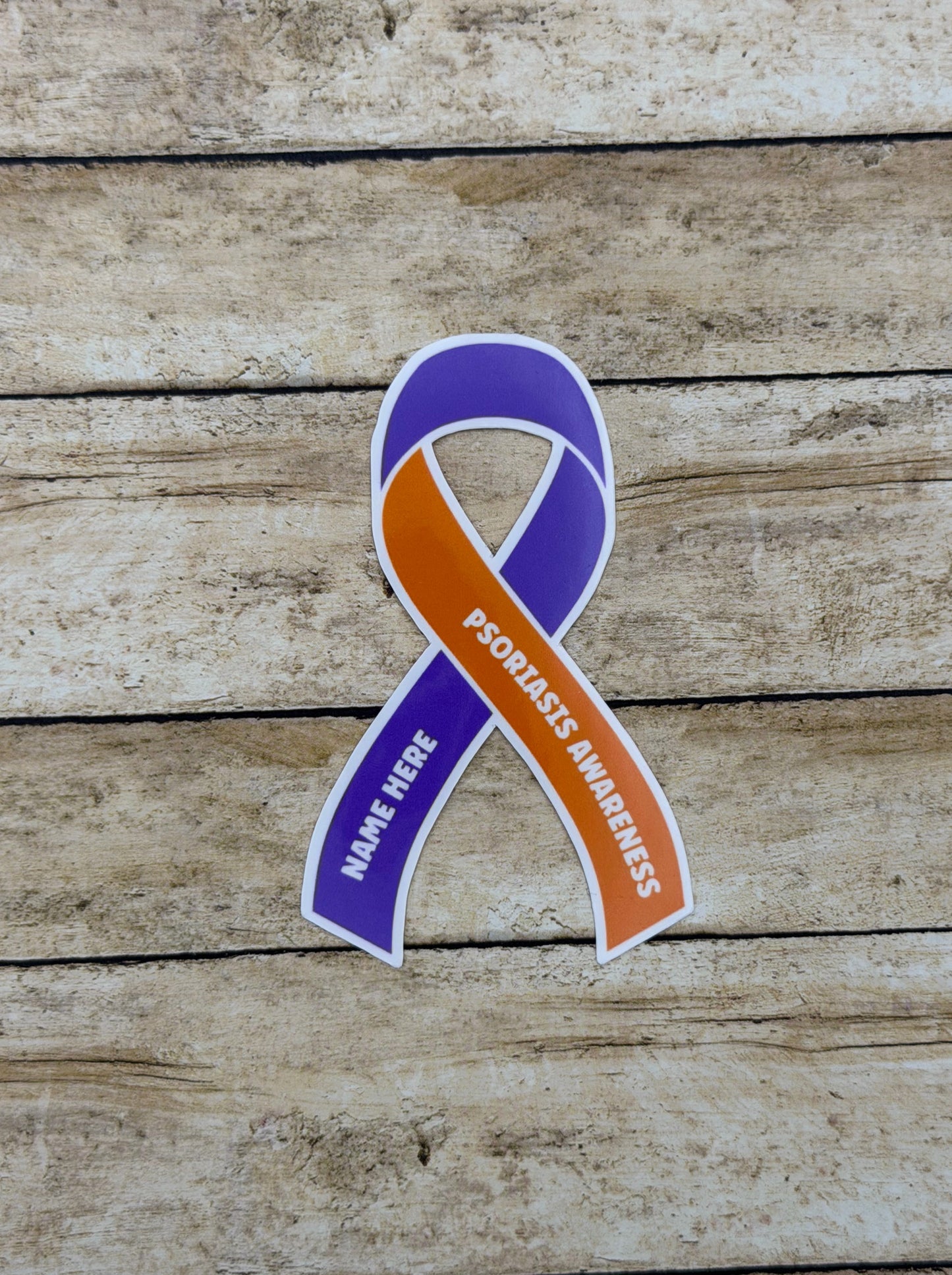 Psoriasis Awareness Custom Ribbon Sticker or Magnet