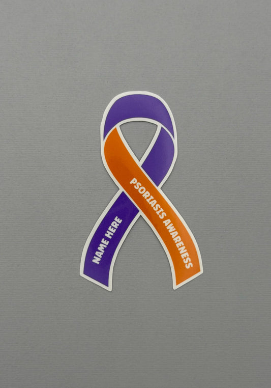 Psoriasis Awareness Custom Ribbon Sticker or Magnet