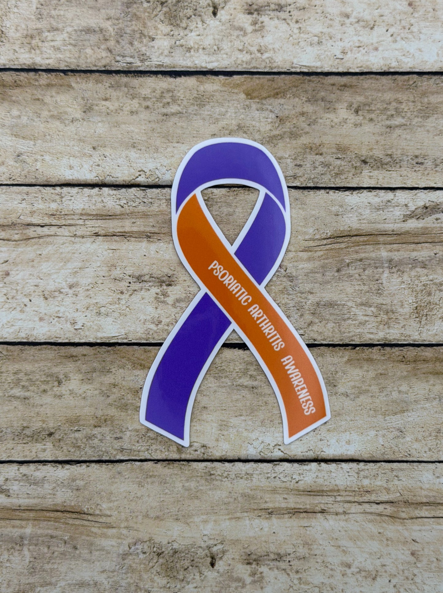 Psoriatic Arthritis Awareness Ribbon Sticker or Magnet