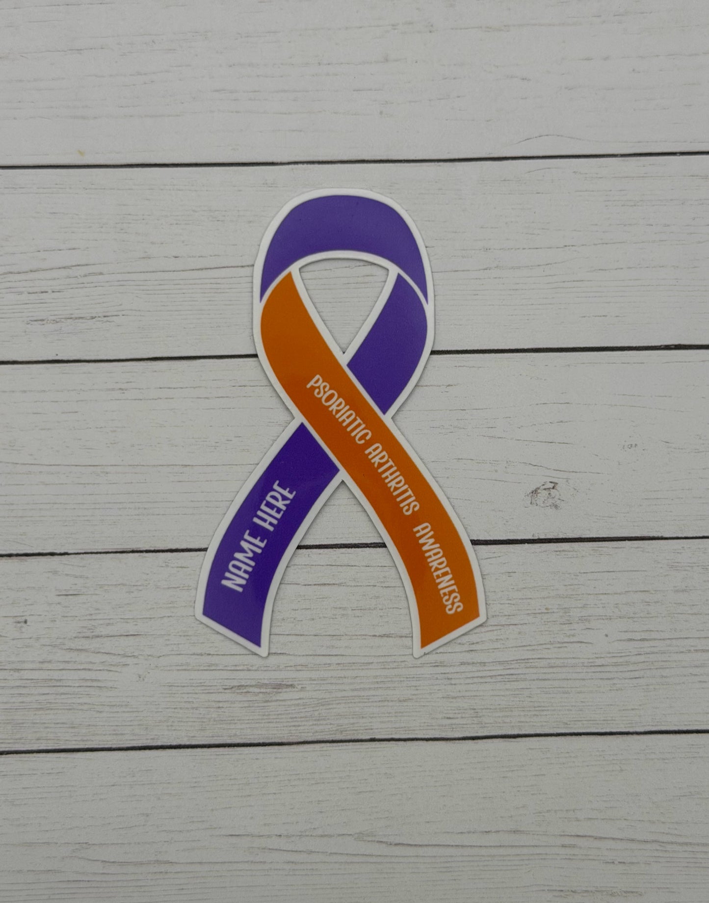 Psoriatic Arthritis Awareness Custom Ribbon Sticker or Magnet
