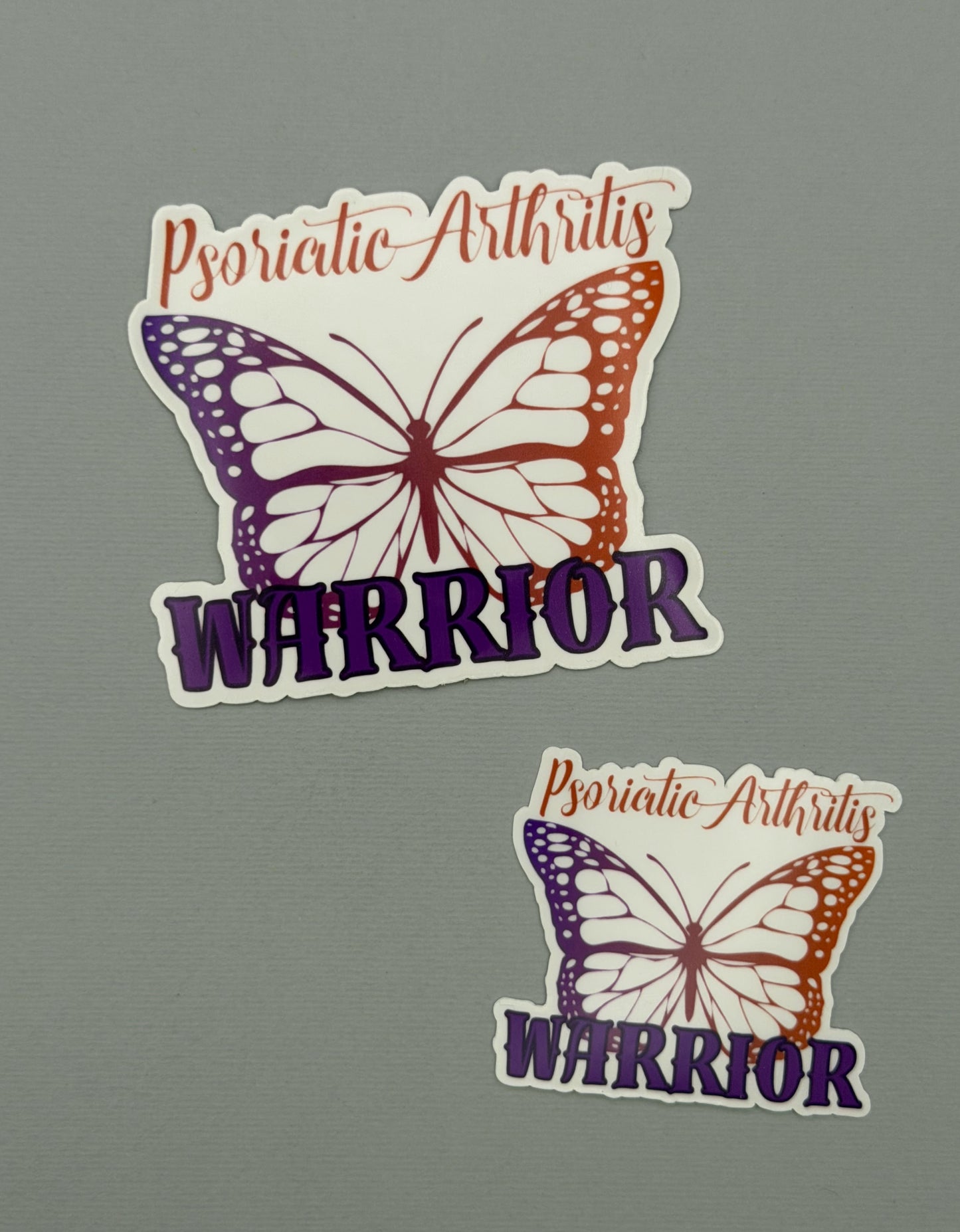 Psoriatic Arthritis Warrior Butterfly Sticker or Magnet