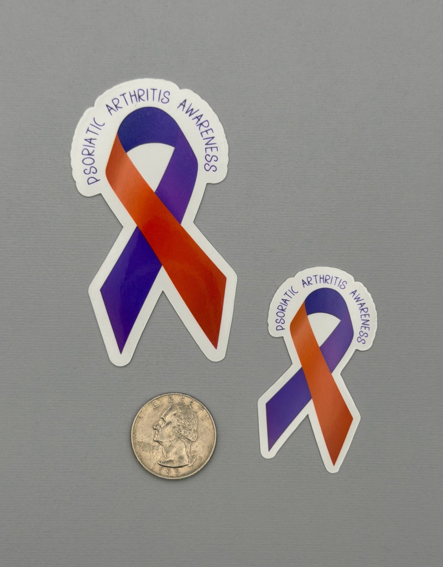 Psoriatic Arthritis Awareness Ribbon Sticker or Magnet