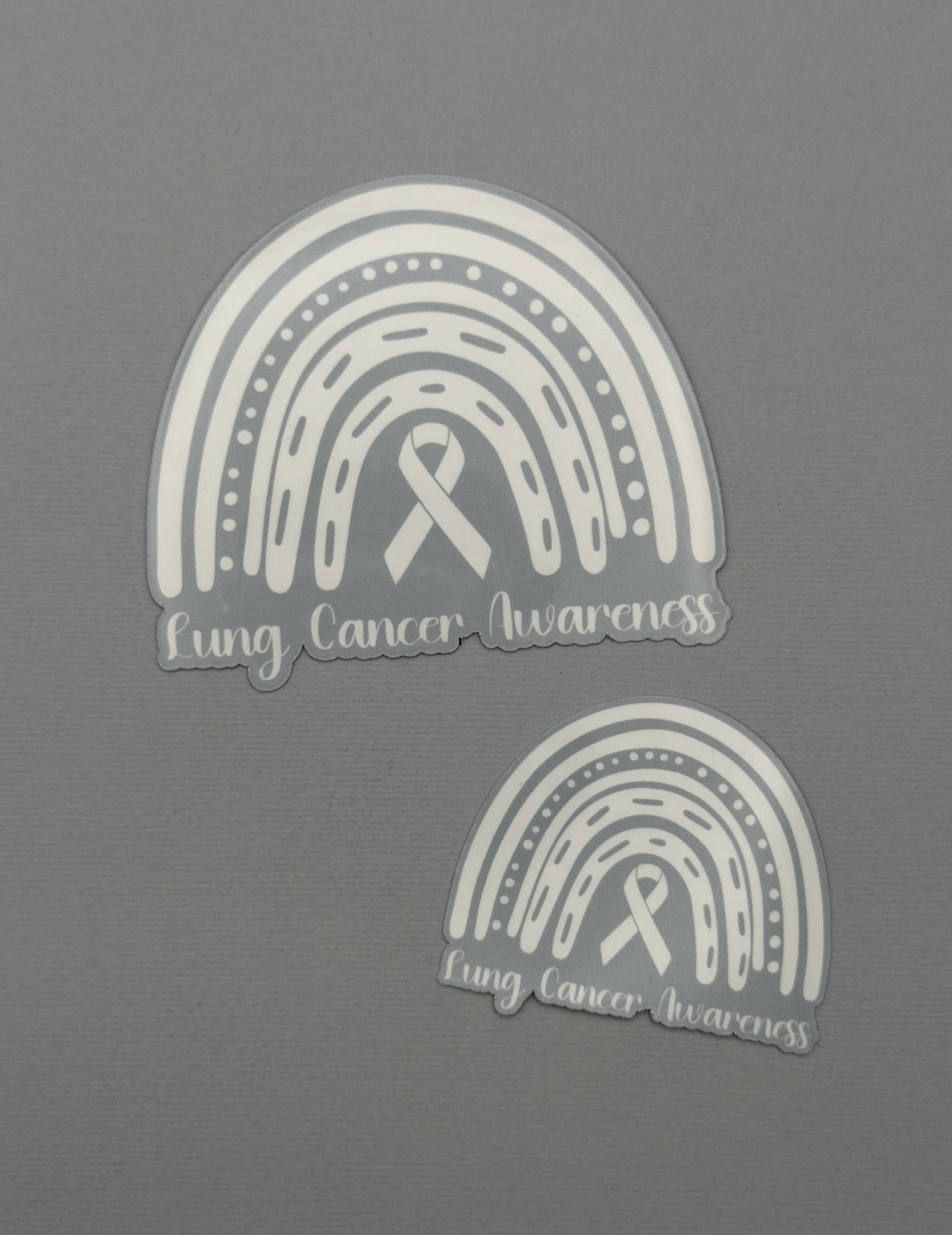 Lung Cancer Awareness Rainbow Sticker or Magnet