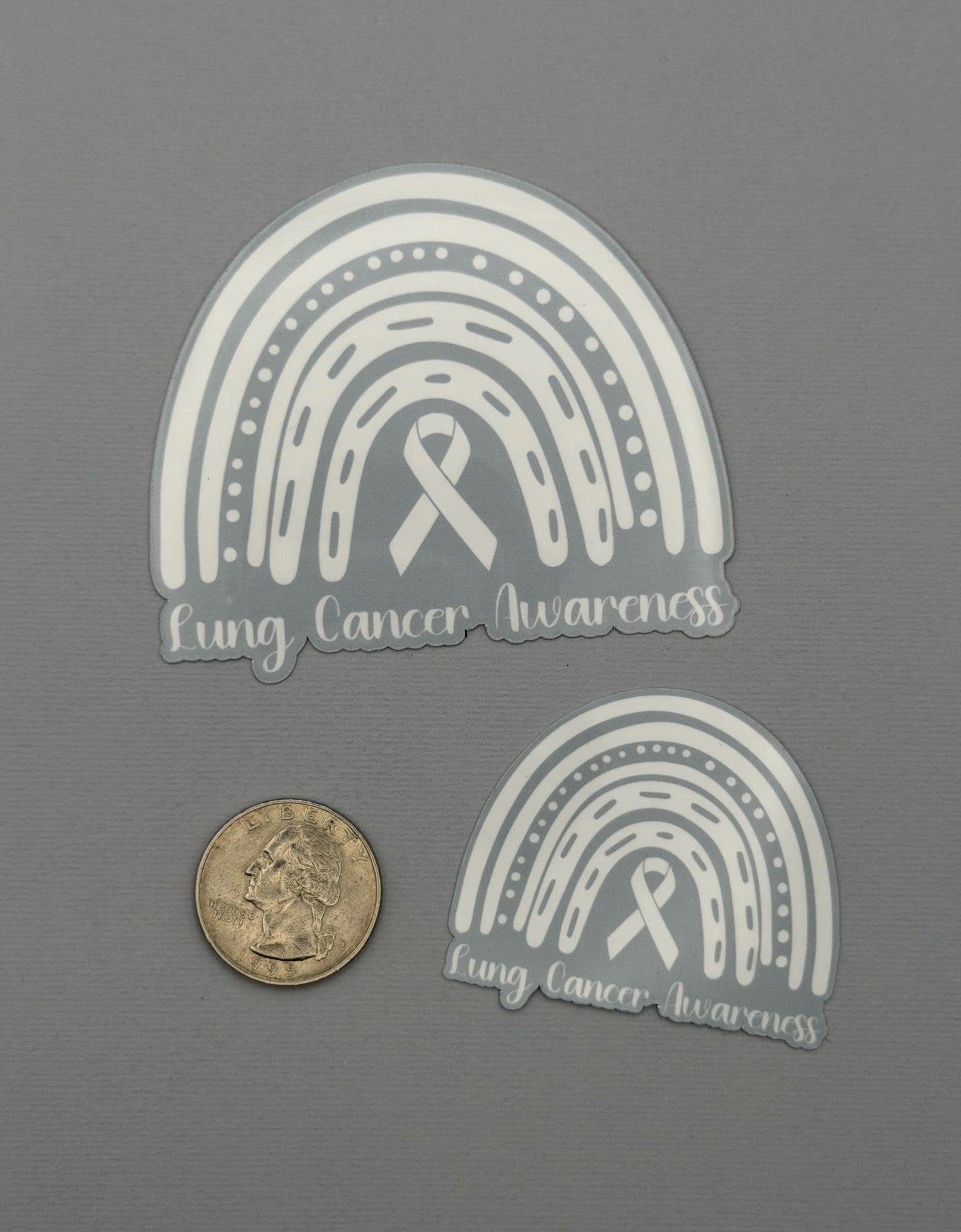 Lung Cancer Awareness Rainbow Sticker or Magnet