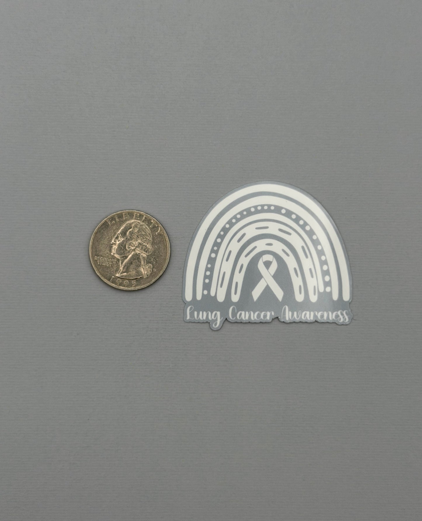 Lung Cancer Awareness Rainbow Sticker or Magnet