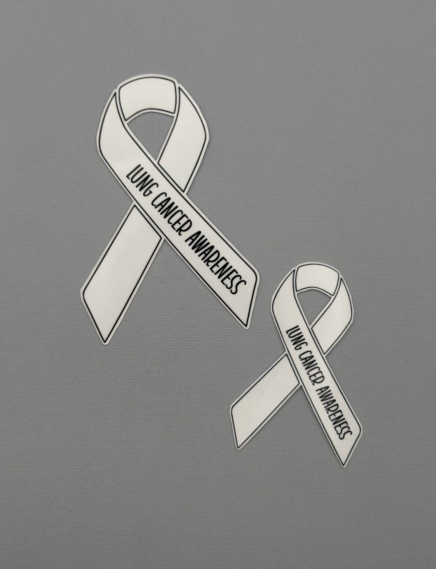 Lung Cancer Awareness Ribbon Sticker or Magnet