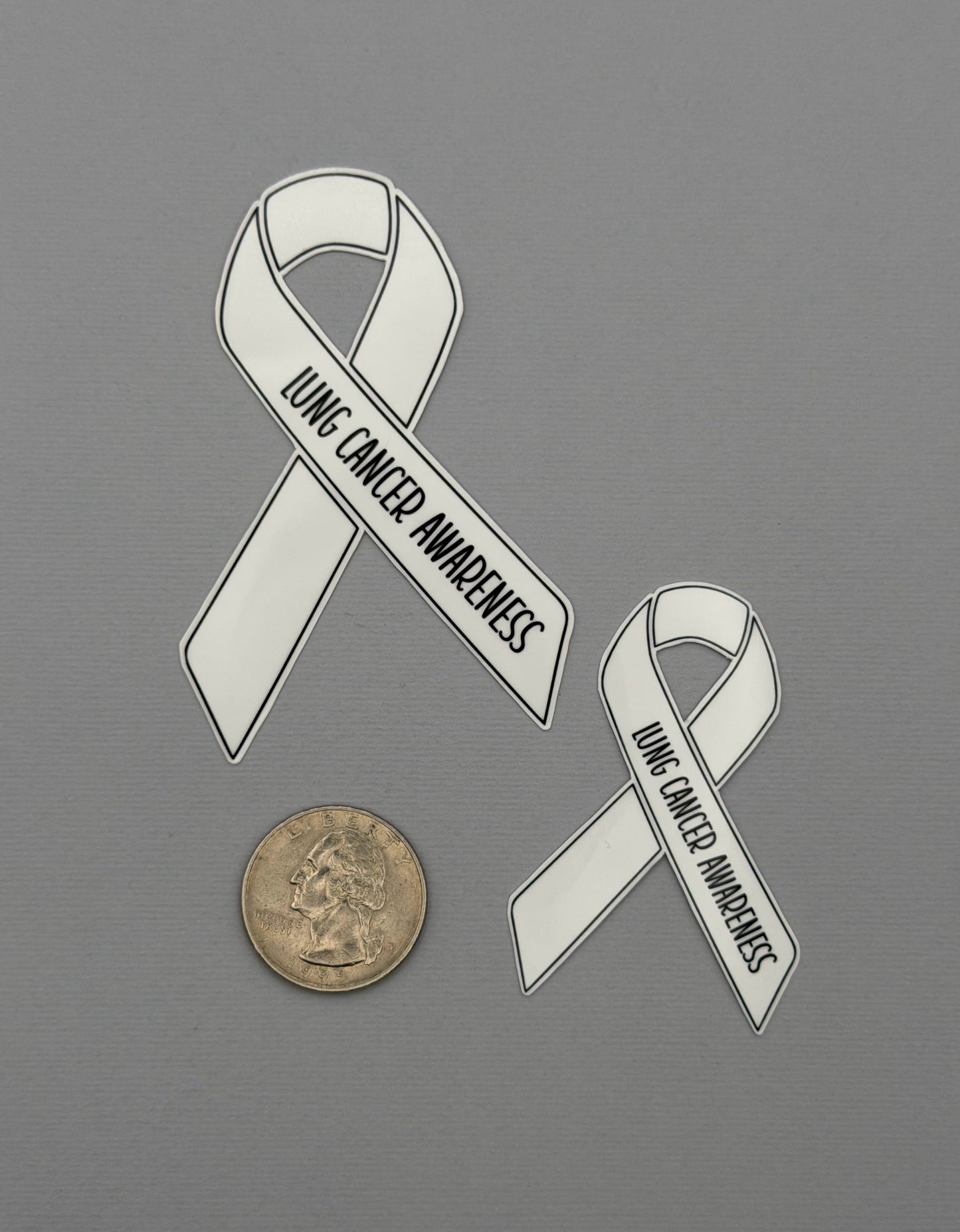 Lung Cancer Awareness Ribbon Sticker or Magnet