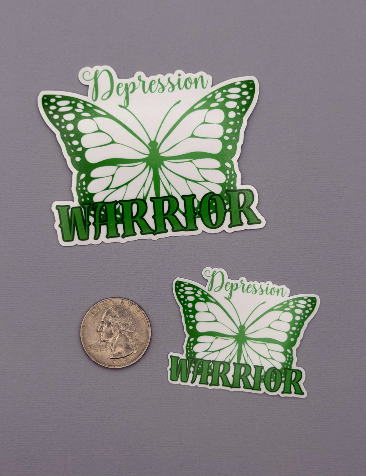 Depression Warrior Butterfly Sticker or Magnet