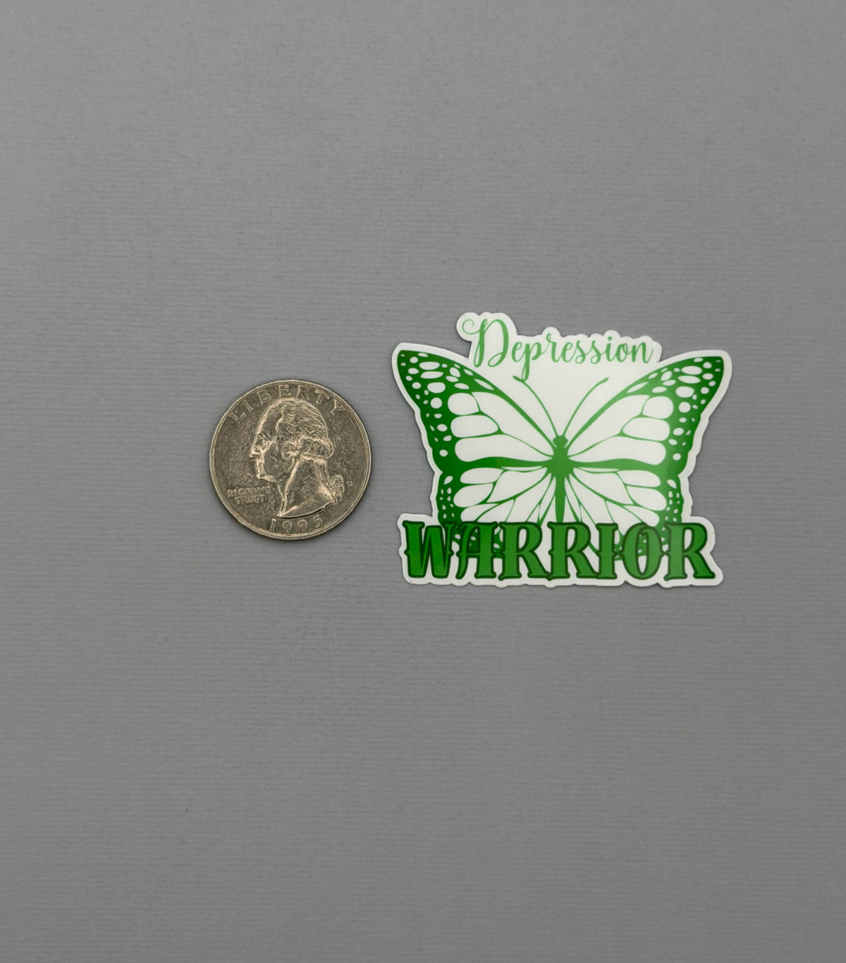 Depression Warrior Butterfly Sticker or Magnet