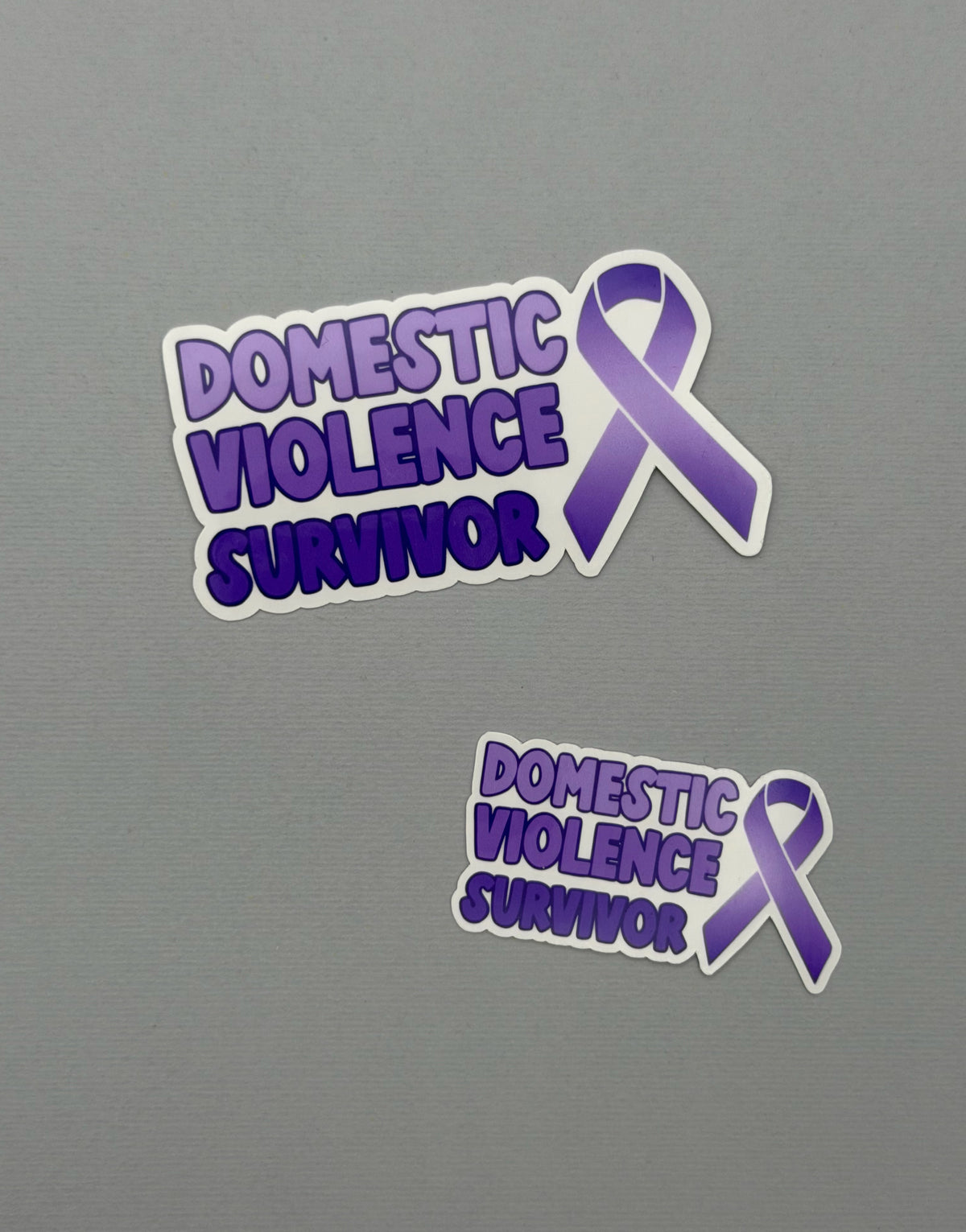 Domestic Violence Survivor with Ribbon Sticker or Magnet