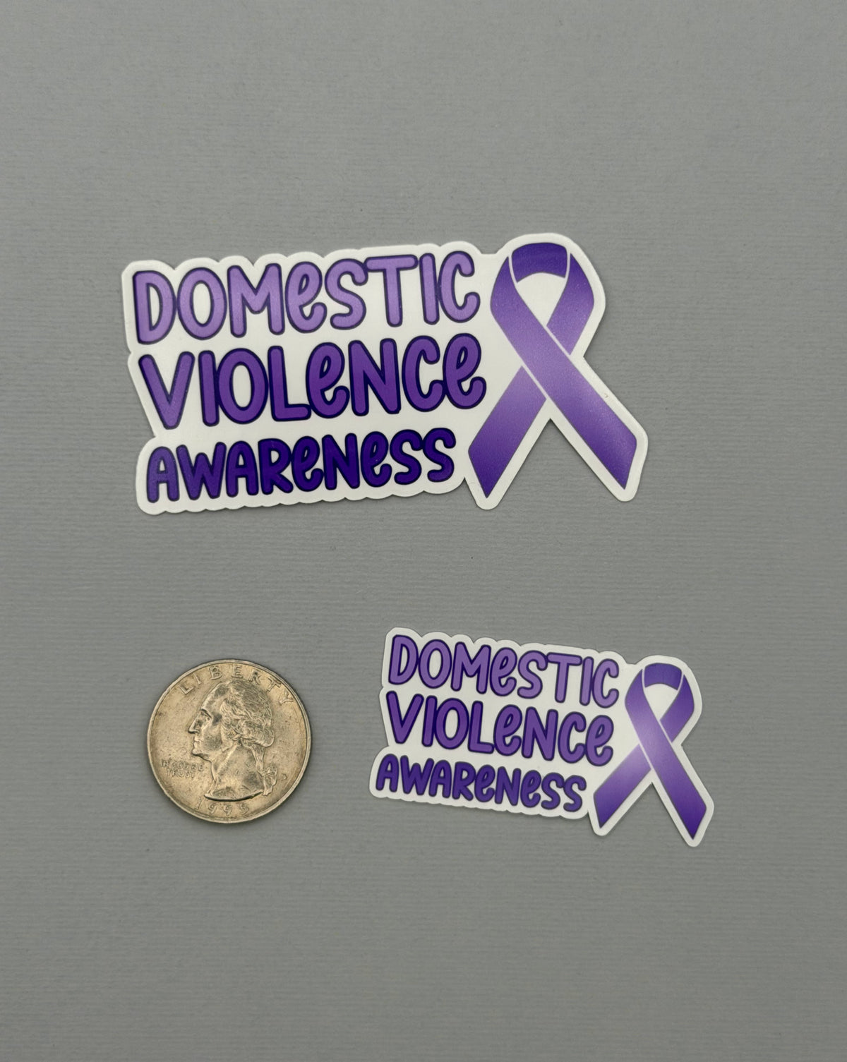 Domestic Violence Awareness with Ribbon Sticker or Magnet