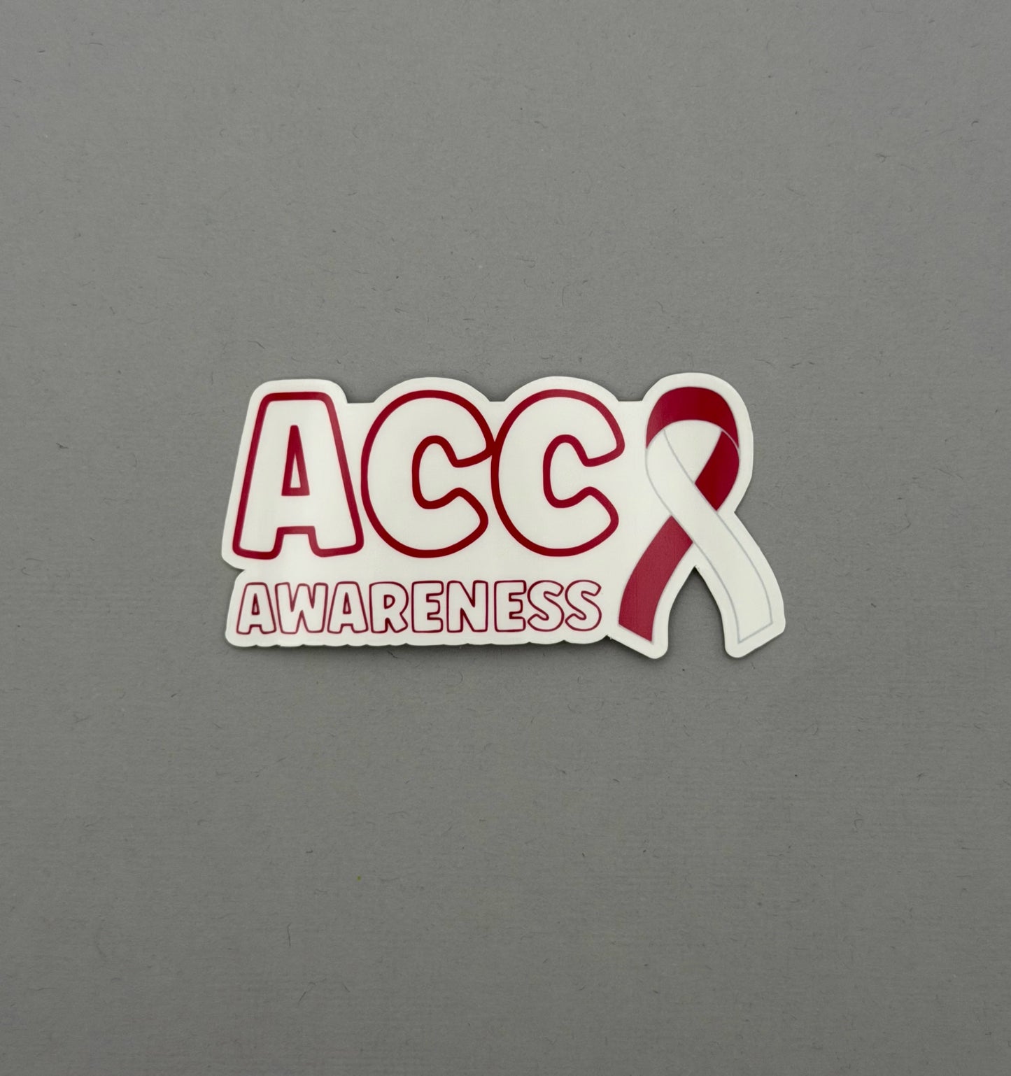 ACC Awareness with Ribbon Sticker | Adenoid Cystic Carcinoma