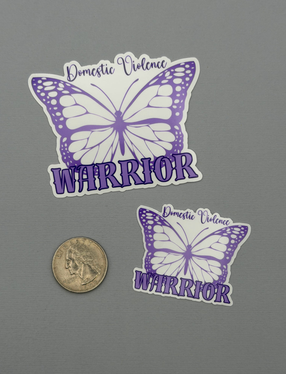 Domestic Violence Warrior Butterfly Sticker or Magnet