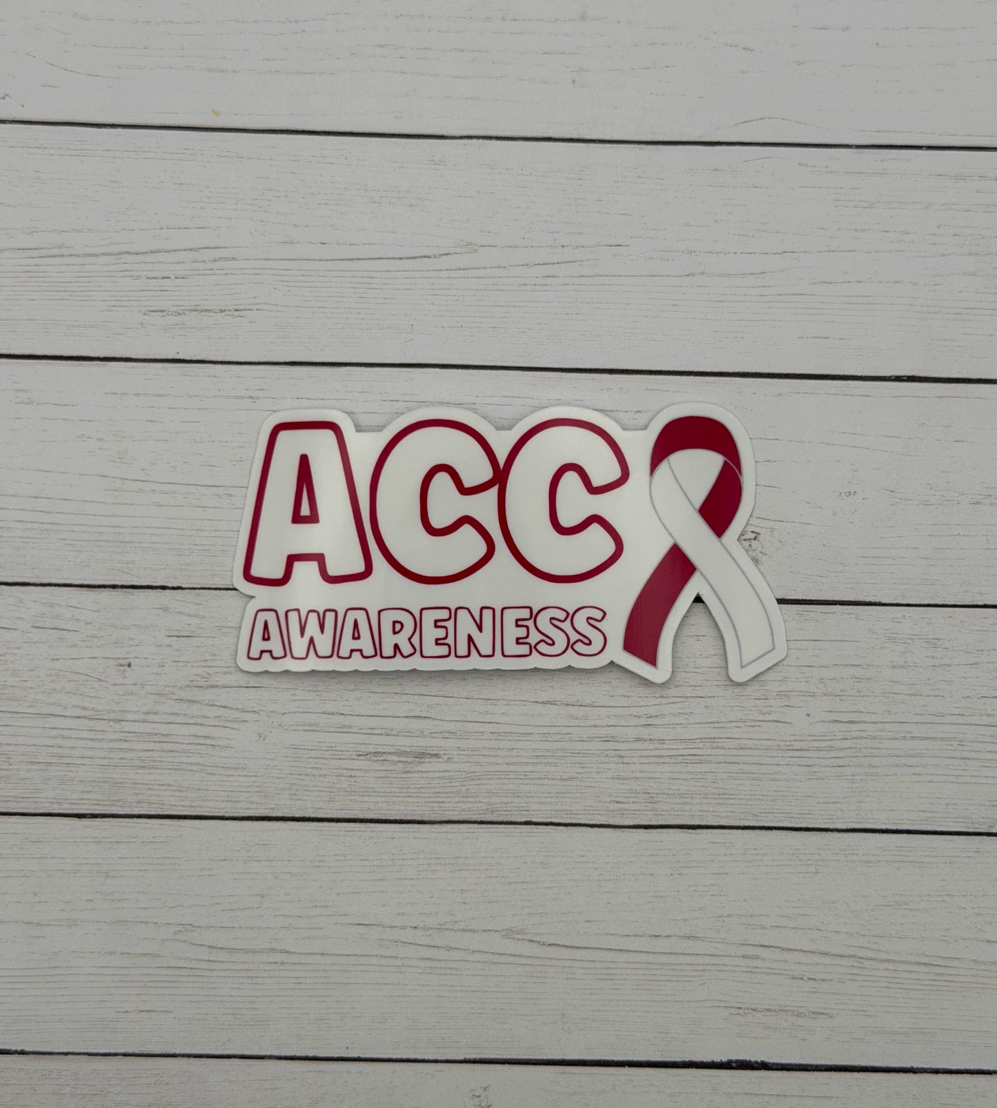 ACC Awareness with Ribbon Sticker | Adenoid Cystic Carcinoma