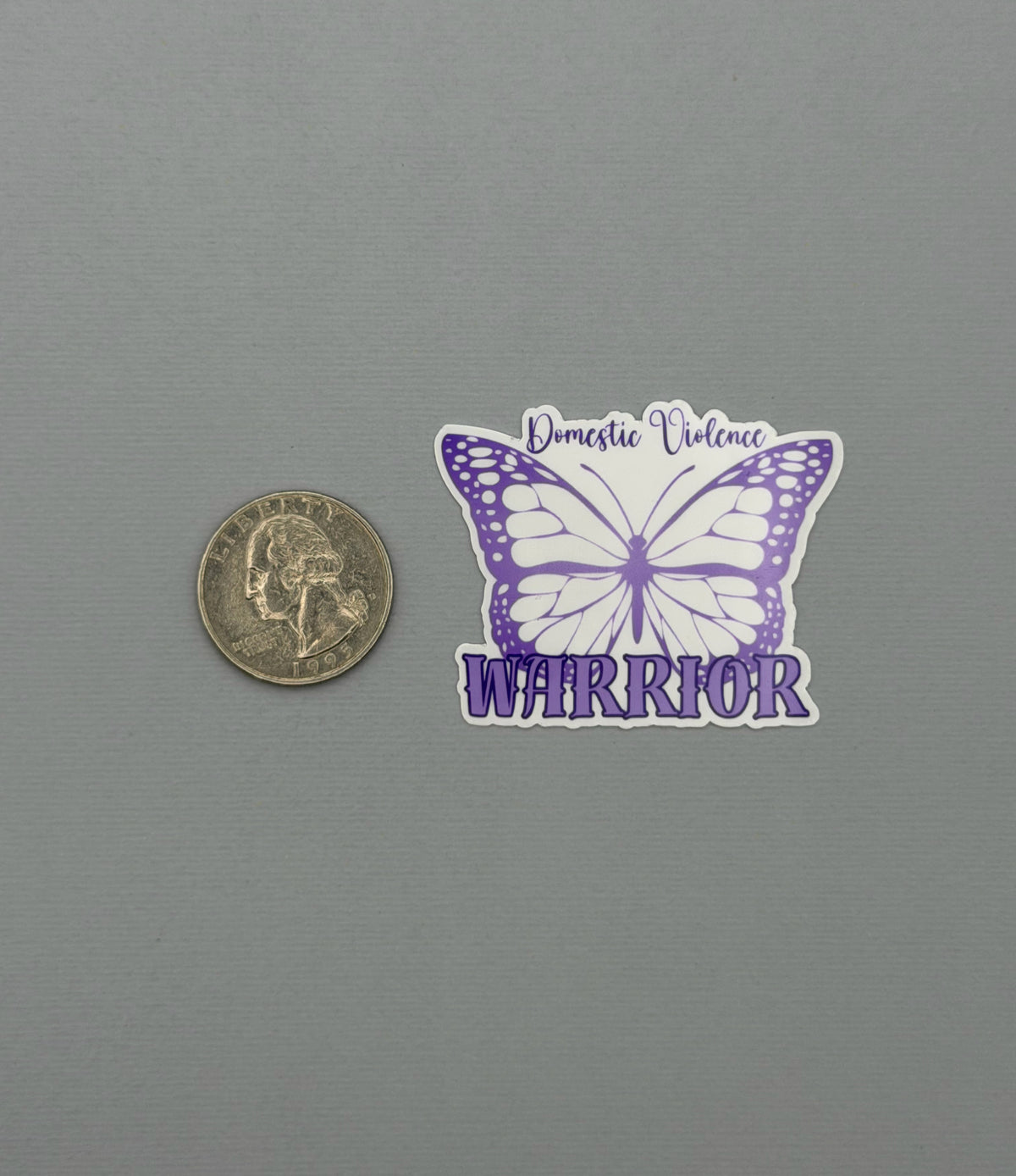 Domestic Violence Warrior Butterfly Sticker or Magnet