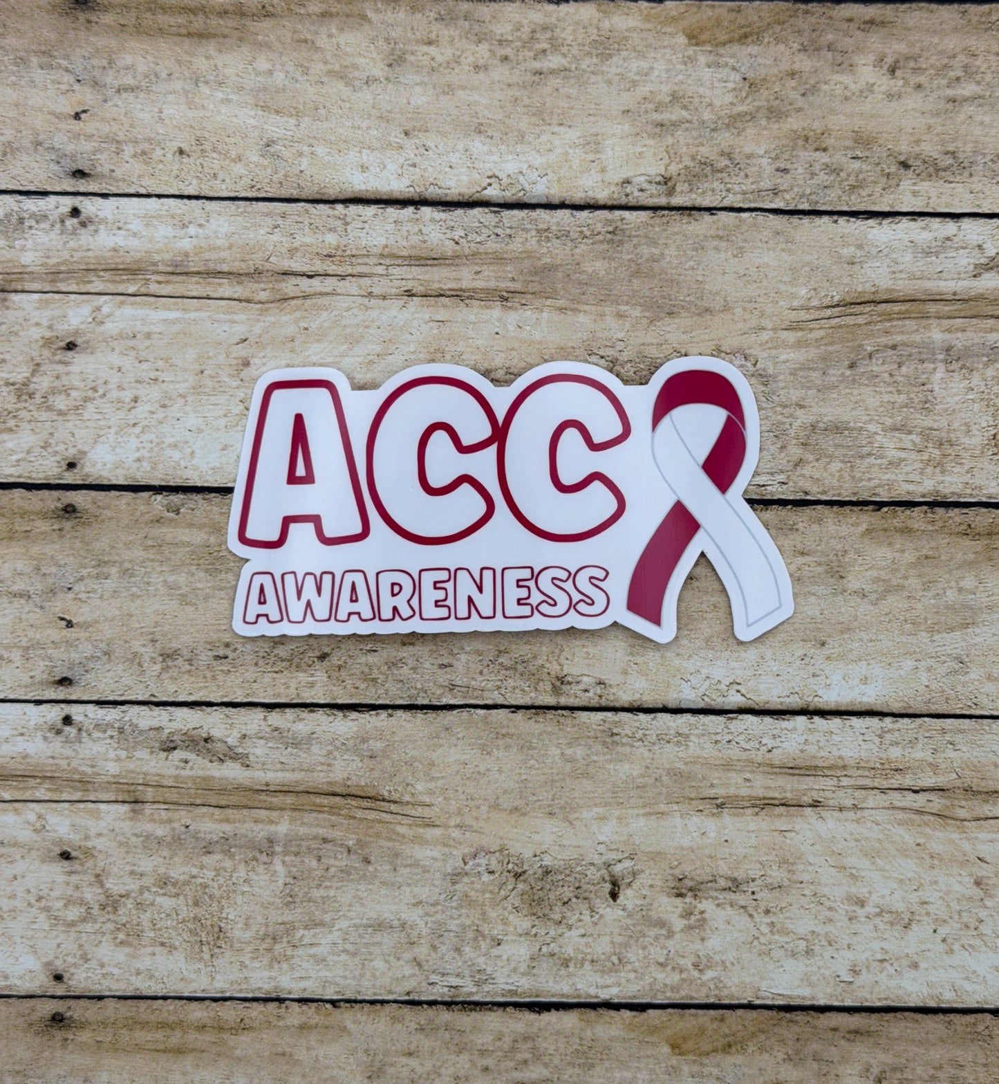 ACC Awareness with Ribbon Sticker | Adenoid Cystic Carcinoma