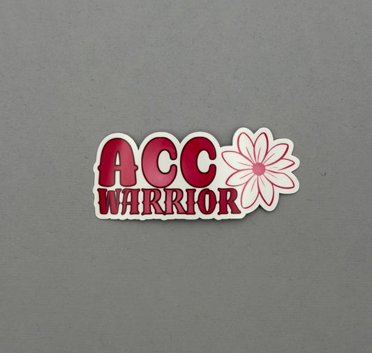 ACC Warrior Flower Sticker | Adenoid Cystic Carcinoma