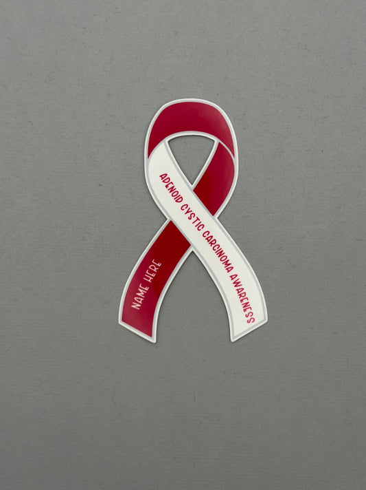 Adenoid Cystic Carcinoma Awareness Custom Ribbon Sticker