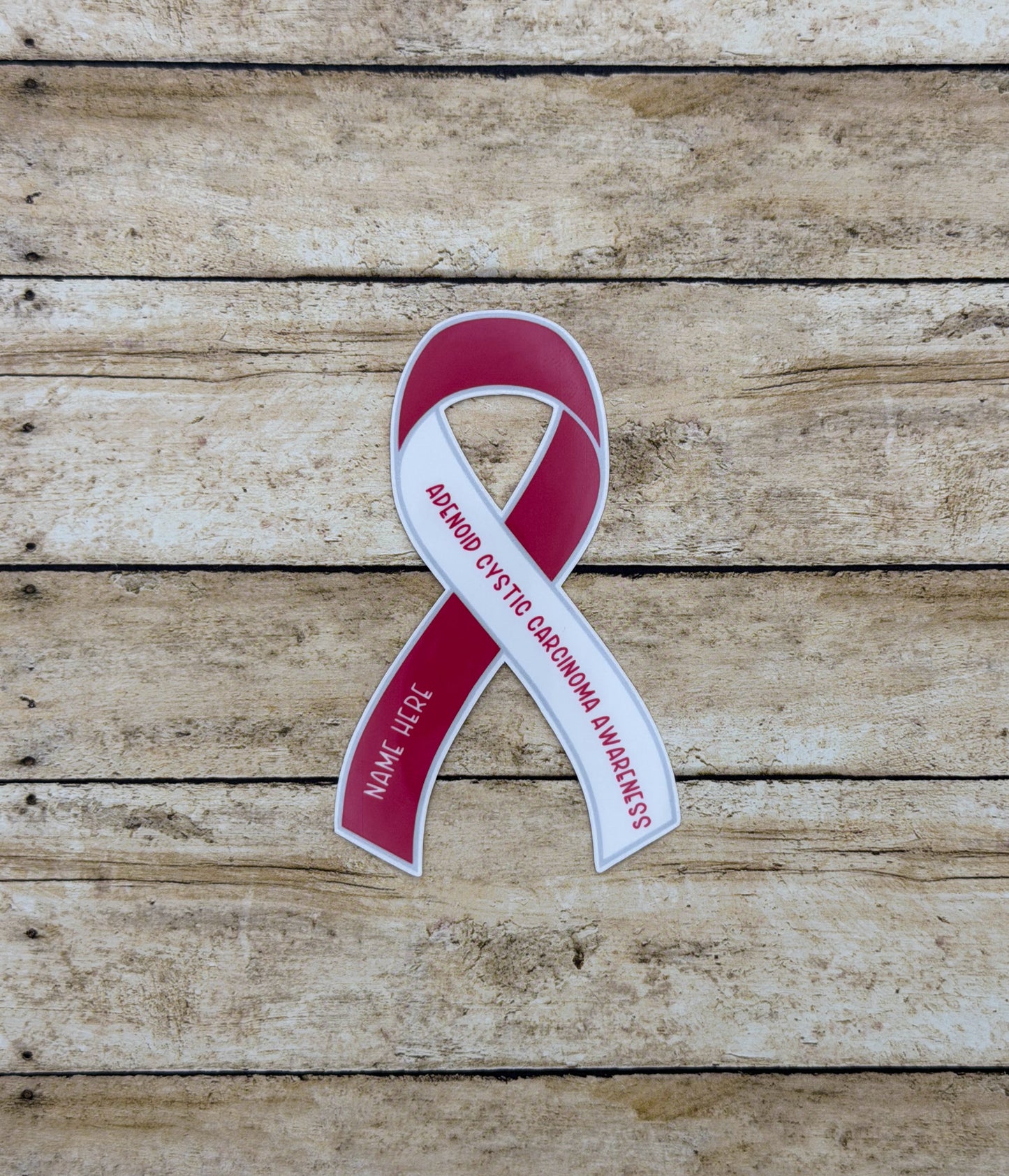 Adenoid Cystic Carcinoma Awareness Custom Ribbon Sticker