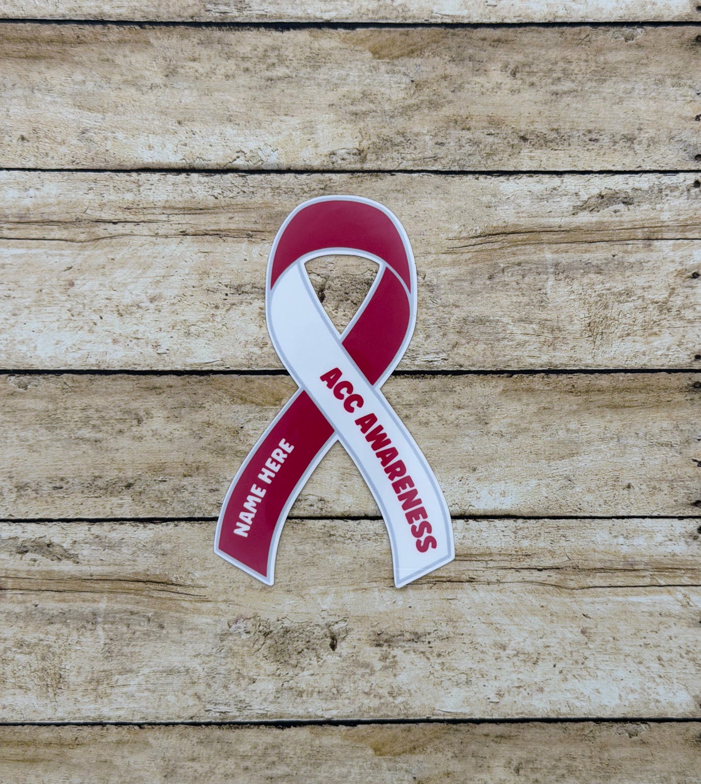 ACC Awareness Custom Ribbon Sticker | Adenoid Cystic Carcinoma