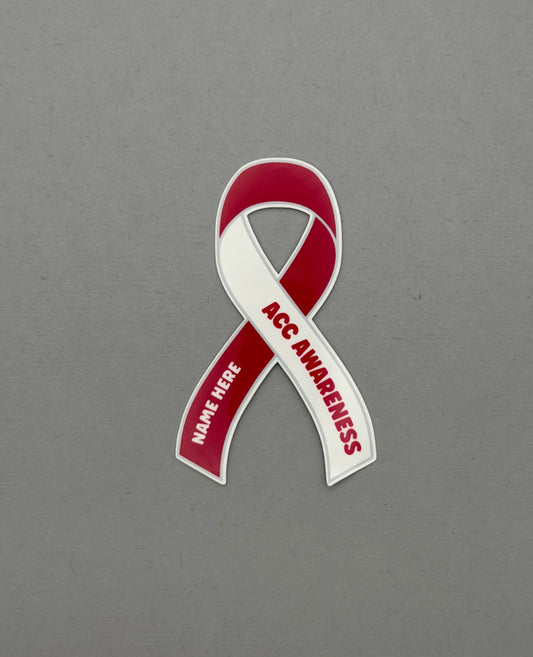 ACC Awareness Custom Ribbon Sticker | Adenoid Cystic Carcinoma