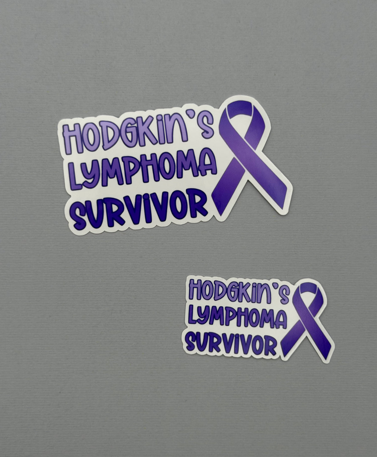 Hodgkin's Lymphoma Survivor with Ribbon Sticker or Magnet