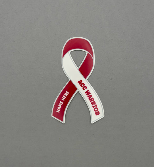 ACC Warrior Custom Ribbon Sticker | Adenoid Cystic Carcinoma